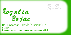 rozalia bojas business card